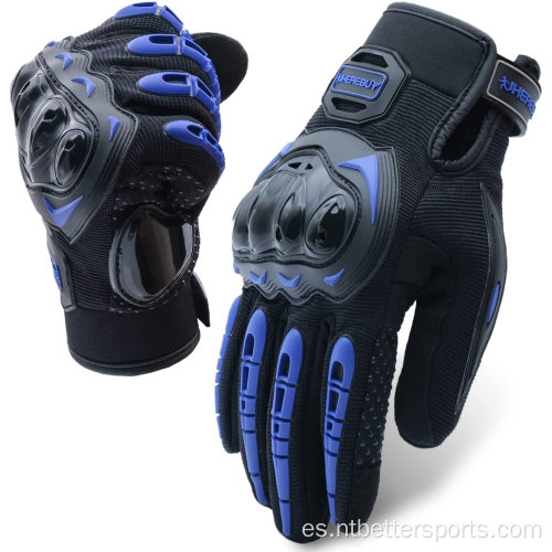 Guantes de montar en motocicleta de carreras de dedos transpirables